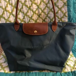 Turquoise medium longchamp purse